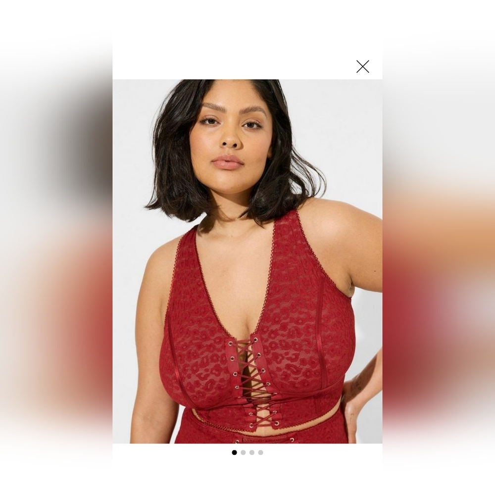 Animal lace up bustier